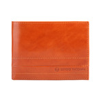 Stitched Leather Wallet // Toffee