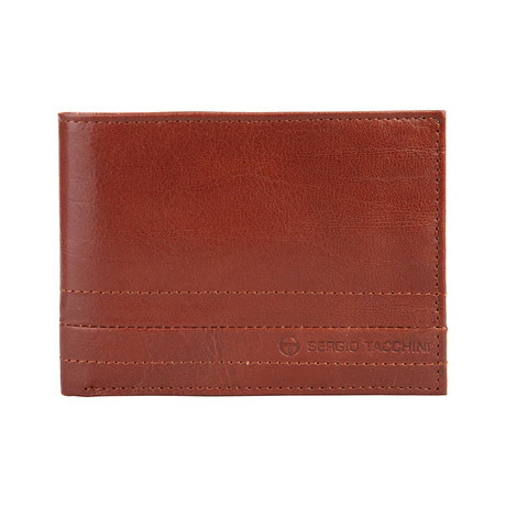 Stitched Leather Wallet // Walnut