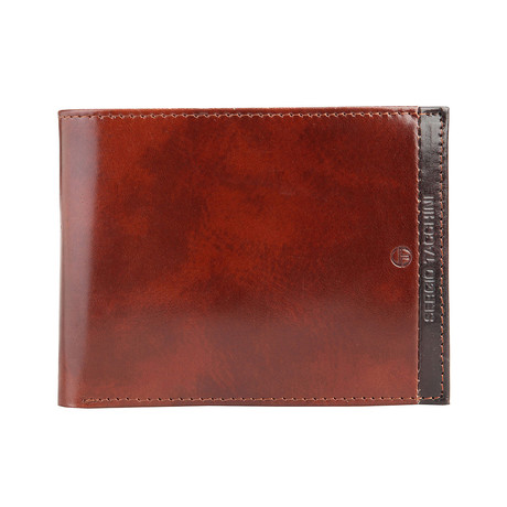 Stitched Leather Wallet // Wine