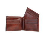 Stitched Leather Wallet // Wine