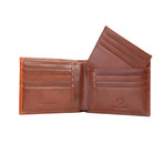 Stitched Leather Wallet // Dark Tan