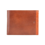 Stitched Leather Wallet // Dark Tan