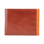 Stitched Leather Wallet // Dark Caramel