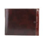 Stitched Leather Wallet // Dark Wine