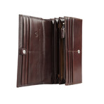 Classic Fold Over Leather Wallet // Chocolate