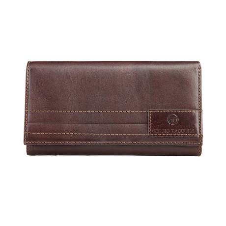 Classic Fold Over Leather Wallet // Chocolate