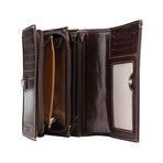 Fold Over Leather Wallet // Dark Brown