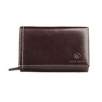 Fold Over Leather Wallet // Dark Brown