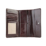 Classic Fold Over Leather Wallet // Dark Brown