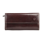 Classic Fold Over Leather Wallet // Dark Brown