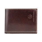 Double Stitched Leather Wallet // Brown