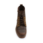 Fane 6-Eye Captoe Boot // Brown + Yellow (US: 9)