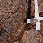 Marble Clock // Forest Brown