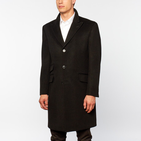 Mattarazi Uomo // Poti Overcoat with Peak Lapel // Black (S)