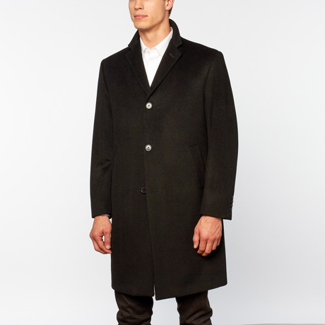 Mattarazi Uomo // Pablo Overcoat with Notch Lapel // Black (S)