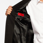 Mattarazi Uomo // Pablo Overcoat with Notch Lapel // Black (S)