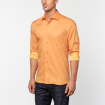 Adam Button-Up // Orange Speckle Pattern (XL)