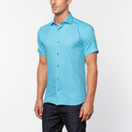 Palermo Short-Sleeve Button-Up // Bright Turquoise Check (S)