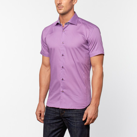 Pepe Short-Sleeve Button-Up // Violet (S)