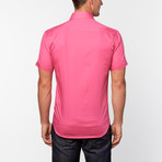 Pepe Short-Sleeve Button-Up // Saturated Fuchsia (S)