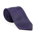 Silk Tie // Purple Tossed Flower