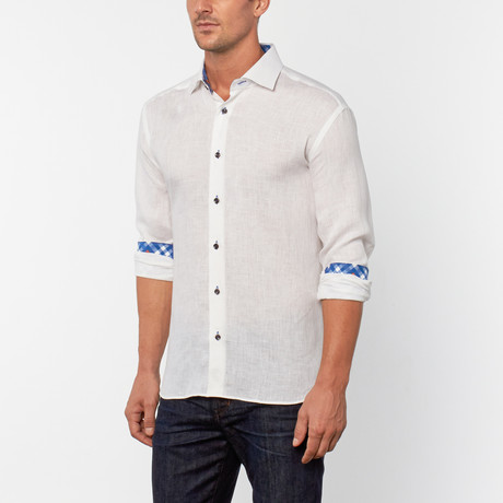 Mike Linen Button-Up //White (S)