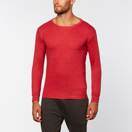 Long-Sleeve Crew Tee // Chili Pepper (XL)