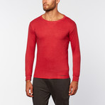 Long-Sleeve Crew Tee // Chili Pepper (XL)