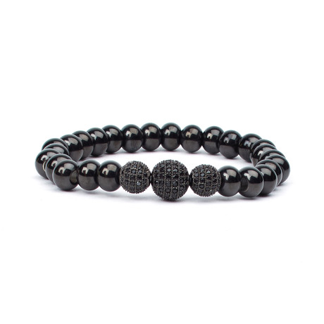 Geyve Beaded Bracelet // Black