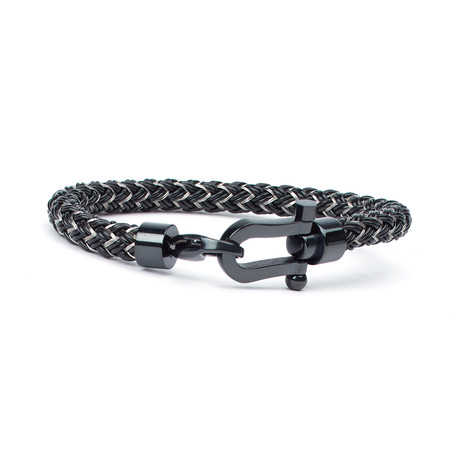 Iznik Woven Cord Bracelet // Black