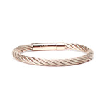 Gerede Stainless Steel Cable Bracelet // Rose Gold