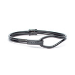 Dinar Stainless Steel Hinge Bracelet // Black