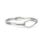 Erbaa Stainless Steel Hinge Bracelet // Silver