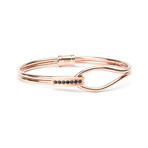 Patnos Stainless Steel Hinge Bracelet // Rose Gold