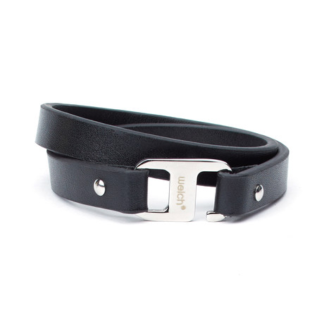 Bandirma Leather Wrap Bracelet // Black