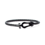 Bolu Stainless Steel Cable Bracelet // Black