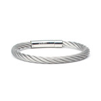 Tokat Stainless Steel Cable Bracelet // Silver