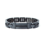 Afyon Stainless Steel Link Bracelet // Gunmetal