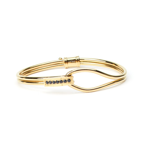 Bismil Stainless Steel Hinge Bracelet // Gold