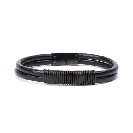 Istanbul Leather Cord Bracelet // Black