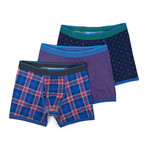 Boxer Briefs // Blue + Purple // Pack of 3 (XL (40"-42"))