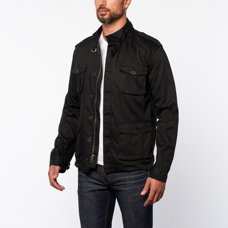 Silver Lining // Carline Twill Field Coat // Black (S)