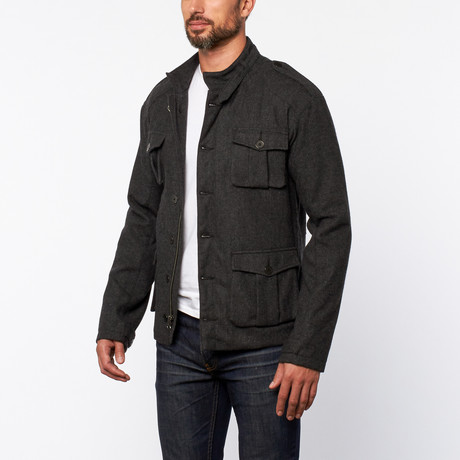 Silver Lining // Carline Wool Field Coat // Grey (S)