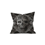 Lace Skull Throw Pillow (18" x 18")