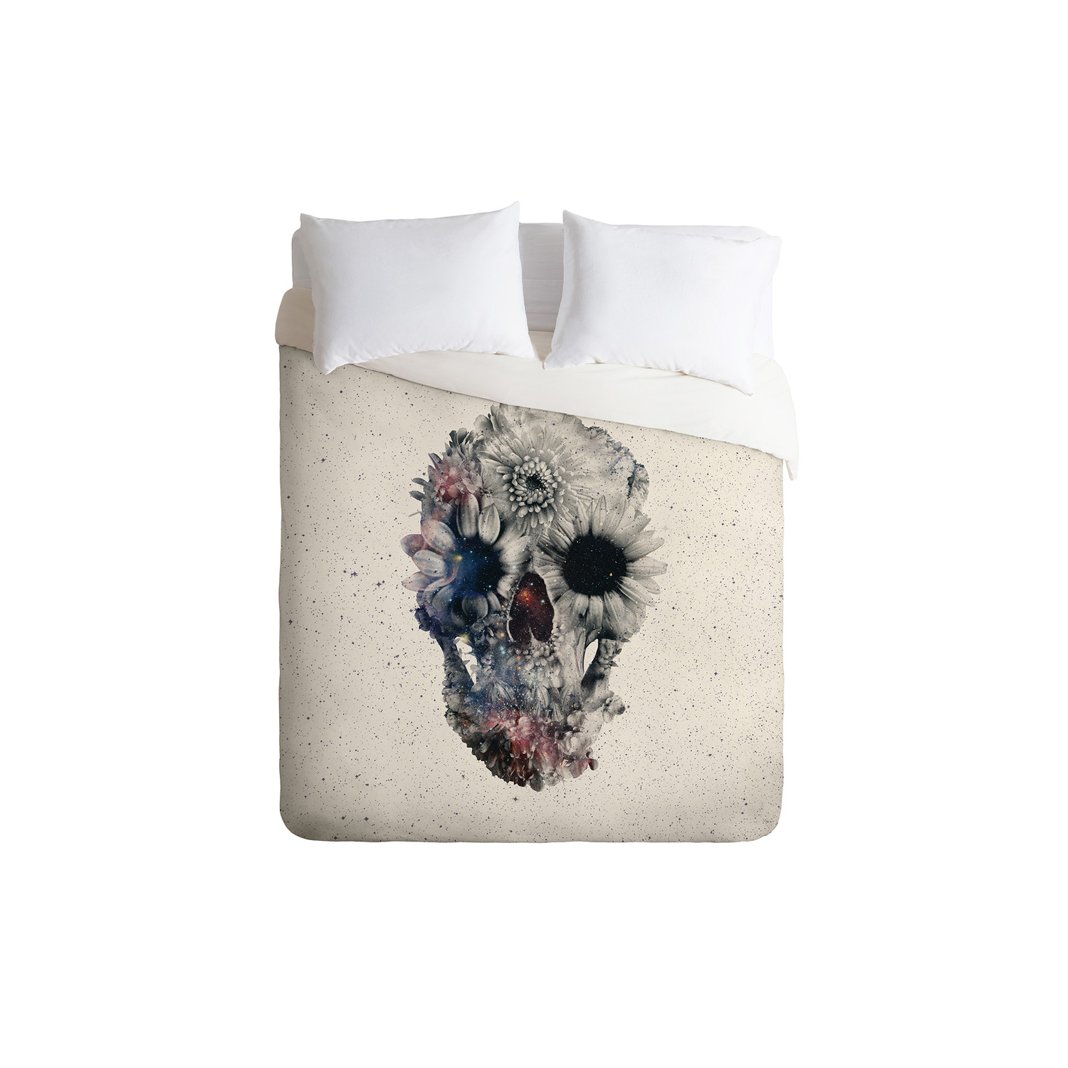 Fl Skull 2 Duvet Cover Twin Ali Gulec For Deny Design Fl Skull 2 Duvet Cover Twin