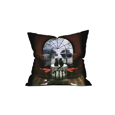 Room Skull Throw Pillow (18" x 18")