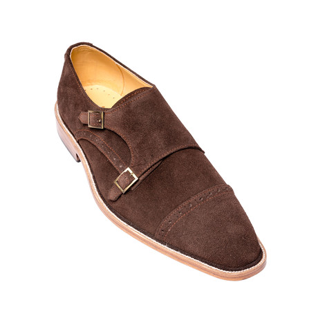 Suede Monkstrap Shoe // Coffee Brown (Euro: 41)