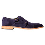 Suede Monkstrap Shoe // Navy Blue (Euro: 42)