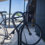 Loop Bike Rack (Green + Galvanized Architect Base)