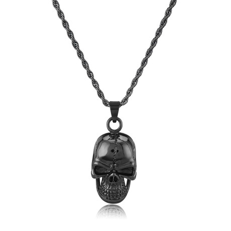 Stainless Steel Skull Pendant (Black)